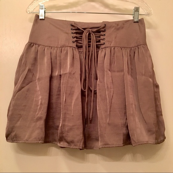 Satin Drawstring Skirt - Picture 2 of 3